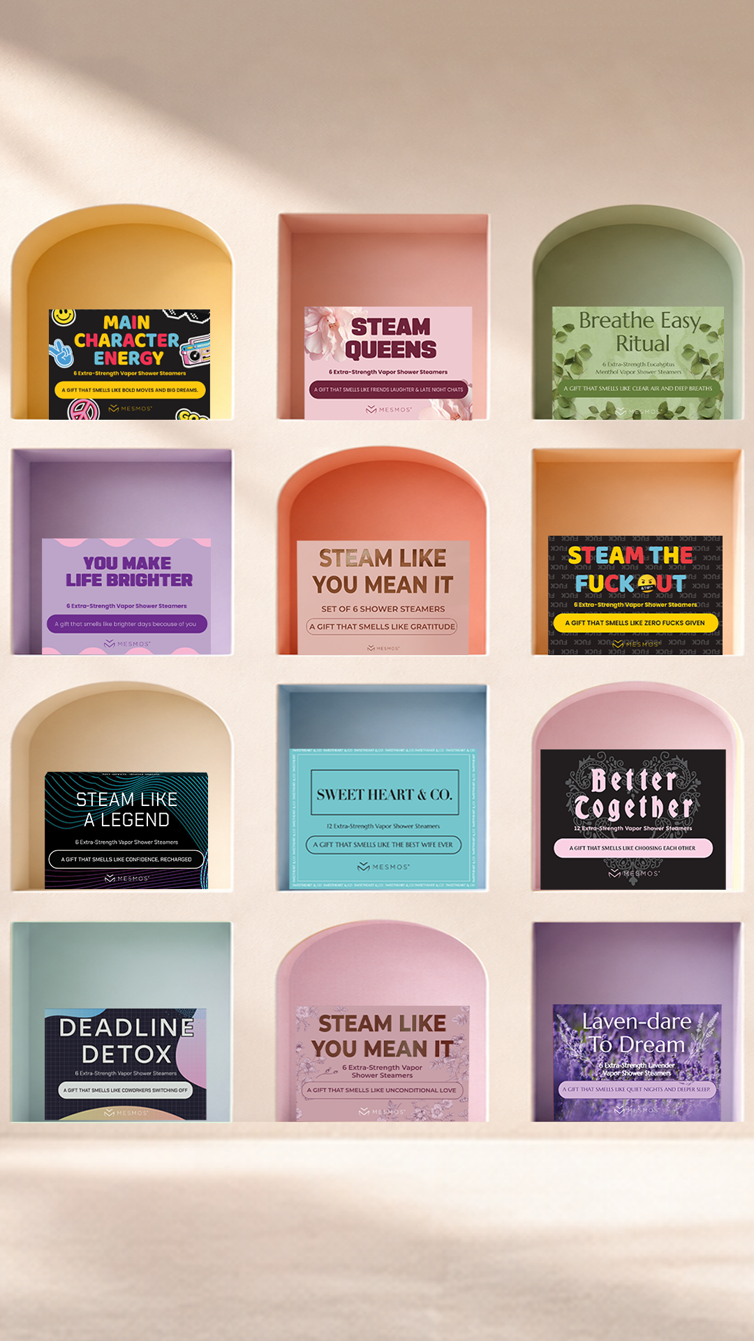 Find your shower ritual — the full Mesmos collection